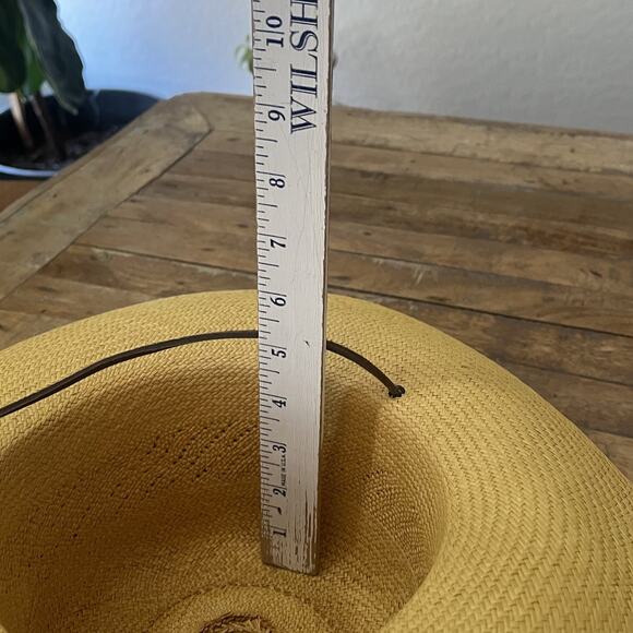 Panama Straw Sun Hat Women\'s Yellow 15\